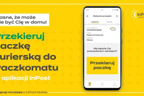 Jasne, że może nie być Cię w domu! Przekieruj paczkę kurierską do Paczkomatu w aplikacji InPost.
