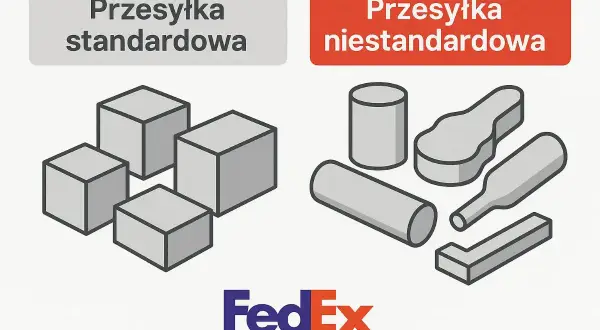 FedEx przesyłki międzynarodowe: standardowe paczki sześcienne vs. niestandardowe kształty.