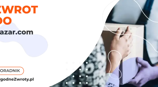 Kazar.com - wygodne zwroty. Dwie osoby przekazują sobie paczkę, symbolizując łatwy proces zwrotu.